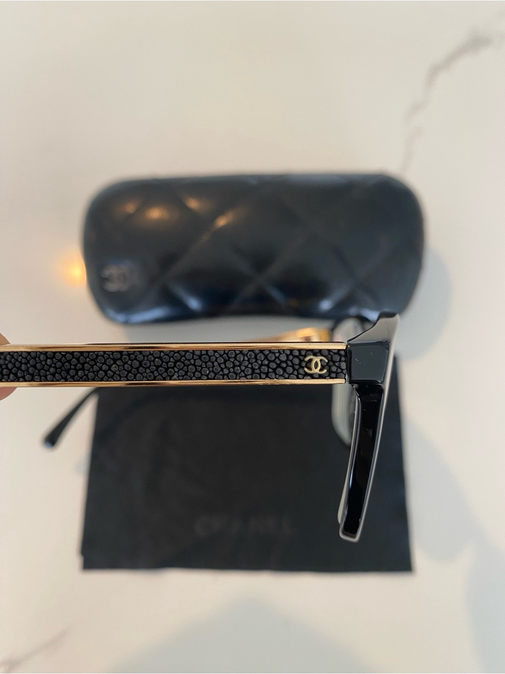 Chanel Black & Gold Frames with CC Logo